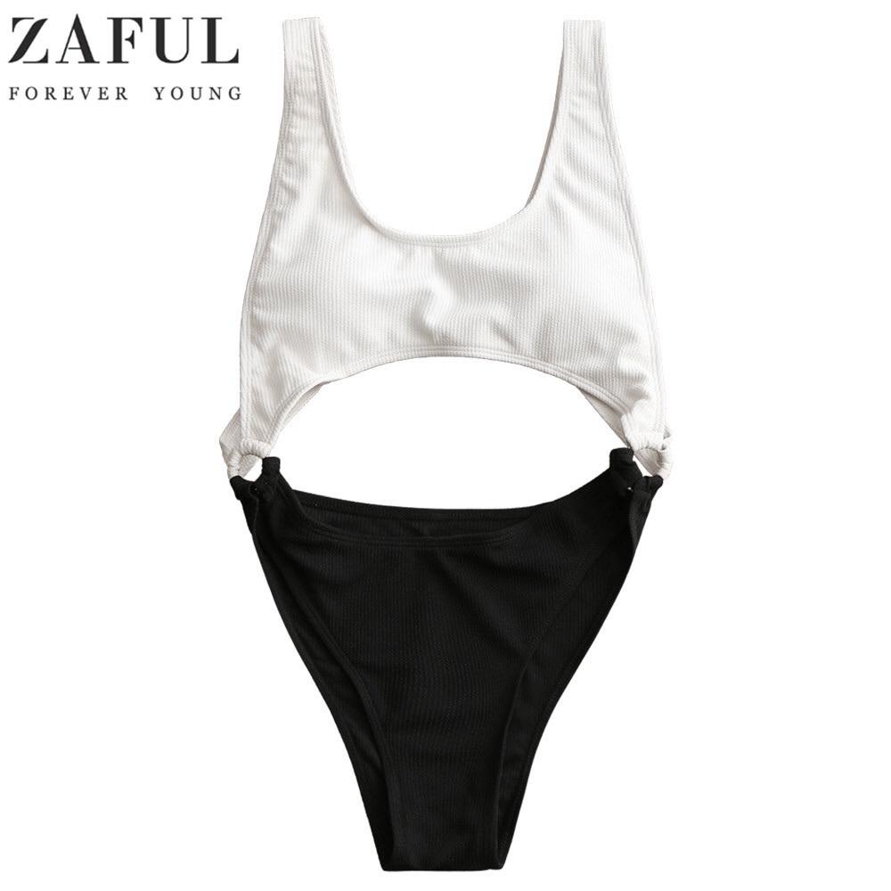 BRAND NEW W/ TAGS - Zaful B&W One Piece Swimsuit - Picture 4 of 4